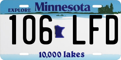 MN license plate 106LFD