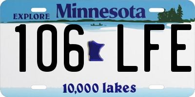 MN license plate 106LFE