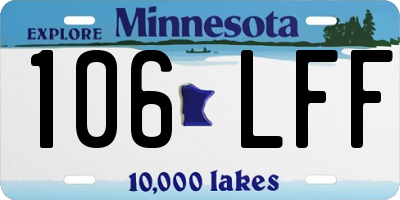 MN license plate 106LFF