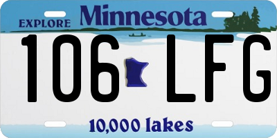 MN license plate 106LFG