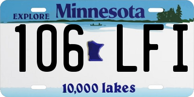 MN license plate 106LFI