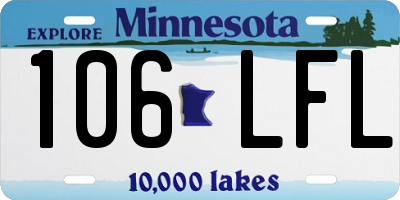 MN license plate 106LFL