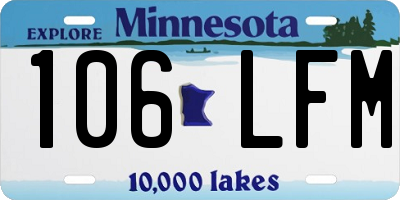 MN license plate 106LFM