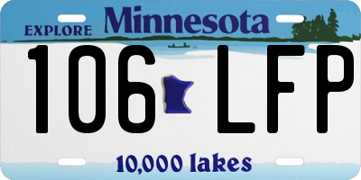 MN license plate 106LFP