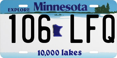MN license plate 106LFQ