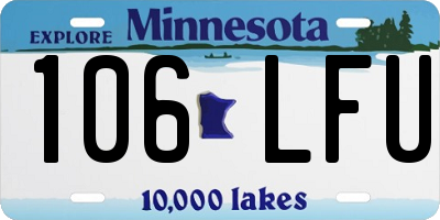 MN license plate 106LFU