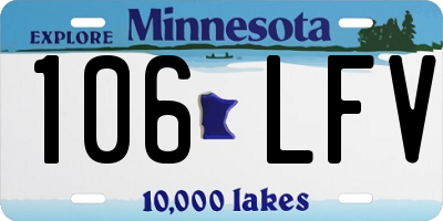 MN license plate 106LFV