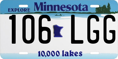 MN license plate 106LGG