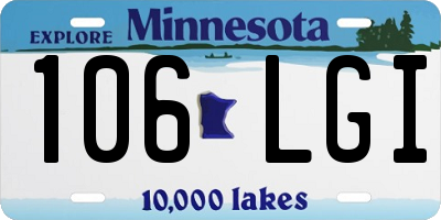 MN license plate 106LGI
