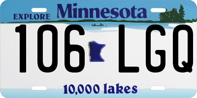 MN license plate 106LGQ