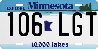 MN license plate 106LGT