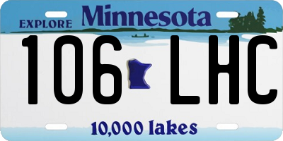 MN license plate 106LHC