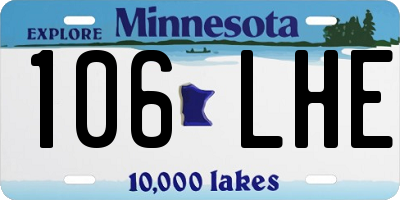 MN license plate 106LHE