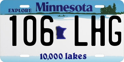 MN license plate 106LHG