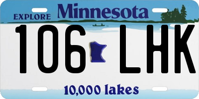 MN license plate 106LHK