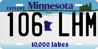 MN license plate 106LHM
