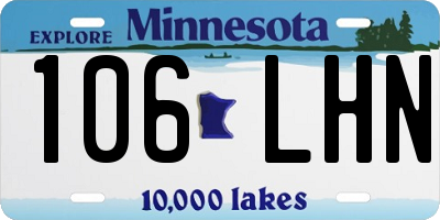 MN license plate 106LHN