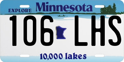 MN license plate 106LHS