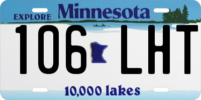 MN license plate 106LHT