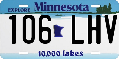MN license plate 106LHV