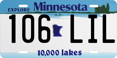 MN license plate 106LIL