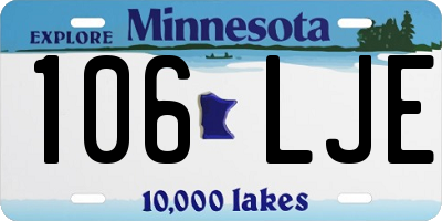 MN license plate 106LJE