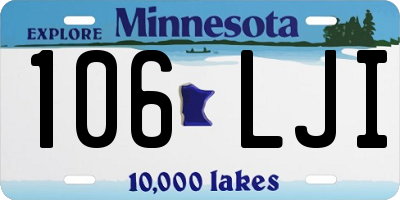 MN license plate 106LJI