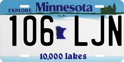 MN license plate 106LJN