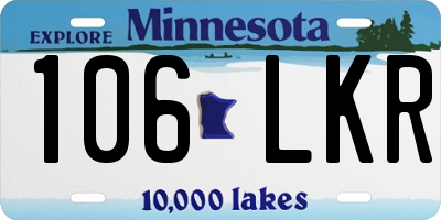 MN license plate 106LKR