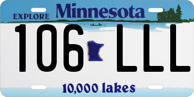 MN license plate 106LLL