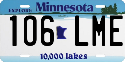 MN license plate 106LME