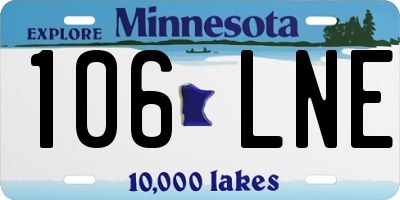 MN license plate 106LNE