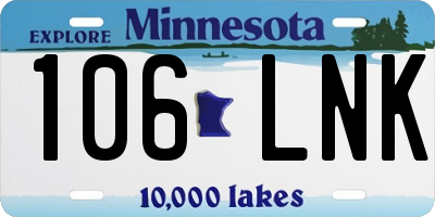 MN license plate 106LNK