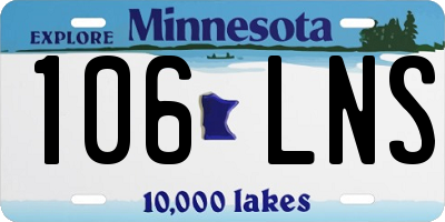 MN license plate 106LNS