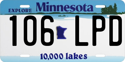 MN license plate 106LPD