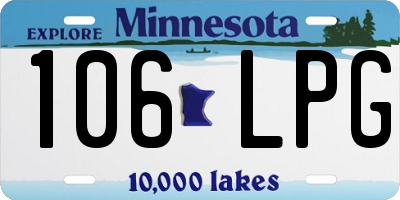 MN license plate 106LPG