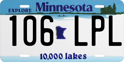 MN license plate 106LPL