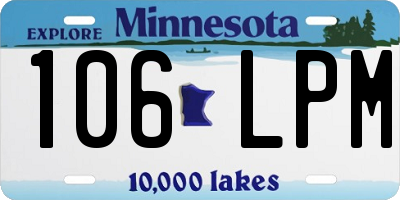 MN license plate 106LPM