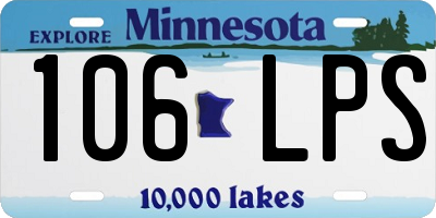 MN license plate 106LPS