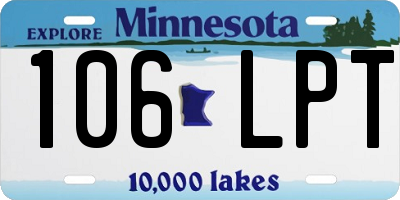 MN license plate 106LPT