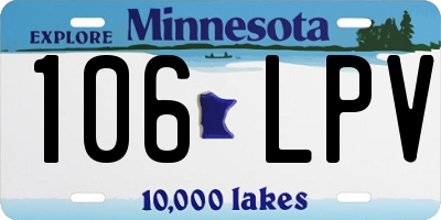 MN license plate 106LPV