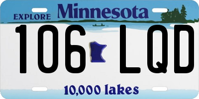 MN license plate 106LQD