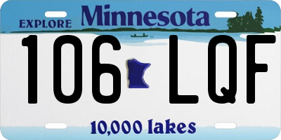 MN license plate 106LQF