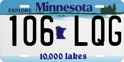 MN license plate 106LQG