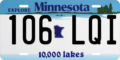MN license plate 106LQI