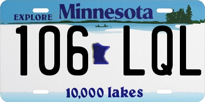 MN license plate 106LQL