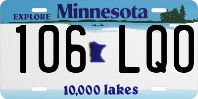 MN license plate 106LQO