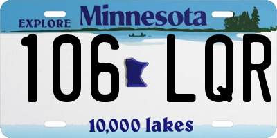 MN license plate 106LQR