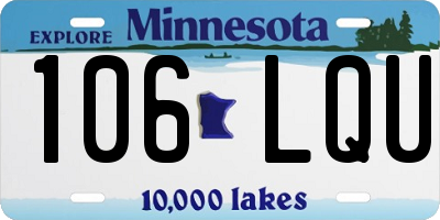 MN license plate 106LQU