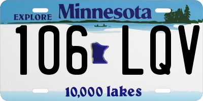 MN license plate 106LQV